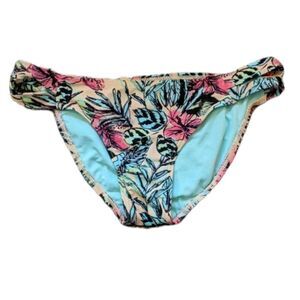 Xhilaration Floral Cut Out Bikini Bottoms Size Medium